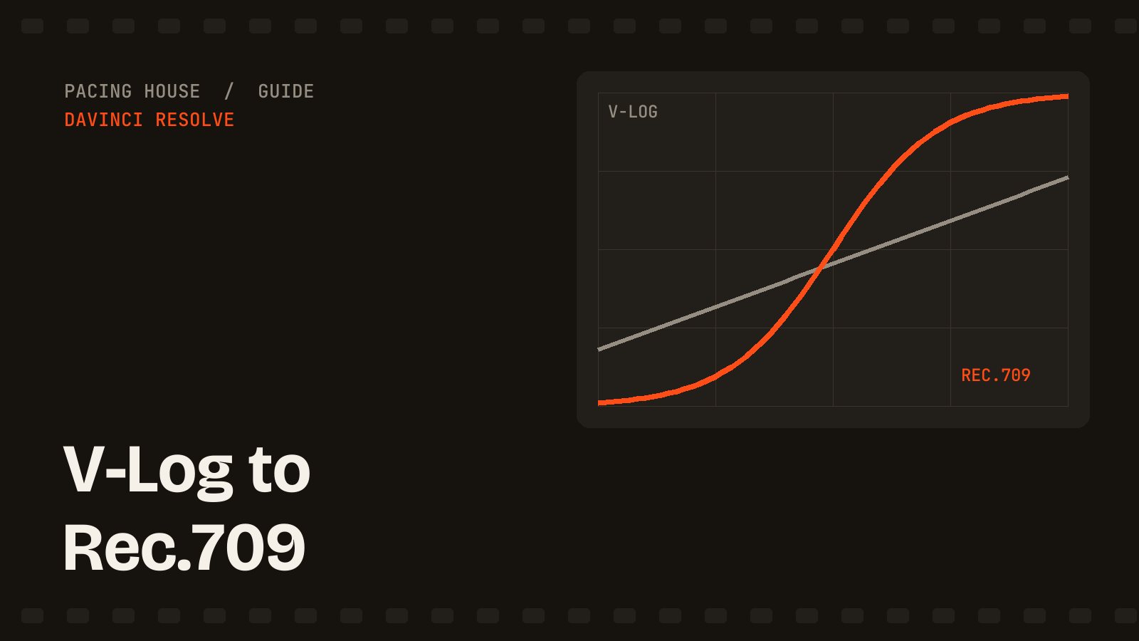 Flat V-Log curve beside the Rec.709 S-curve it is graded into